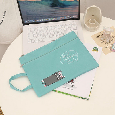 Cartoon Oxford tkanina A4 Držač datoteka Dvoslojni dokumenti Džepna torbica za datoteke Torbica za datoteke Ured Školski pribor Stolni organizator