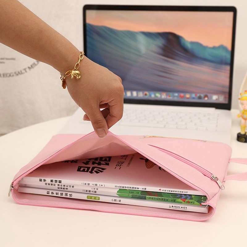 Cartoon Oxford tkanina A4 Držač datoteka Dvoslojni dokumenti Džepna torbica za datoteke Torbica za datoteke Ured Školski pribor Stolni organizator