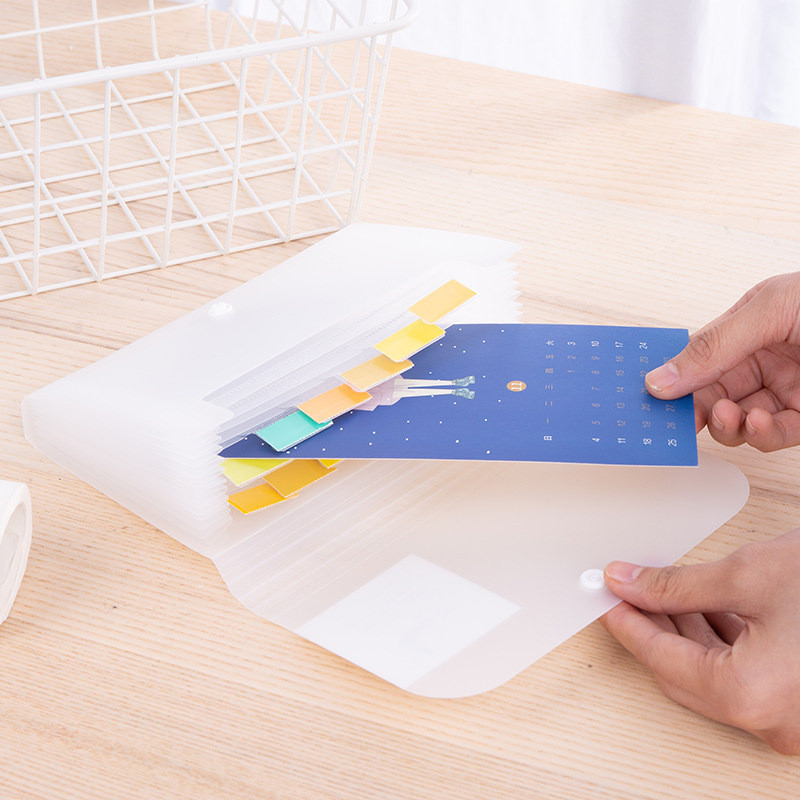 Mini geantă portabilă pentru organe A6 Dosar cu design simplu cu snap, Rechizite de birou pentru studenți, Bill Bill, Geantă pentru carte de depozitare multifuncțională