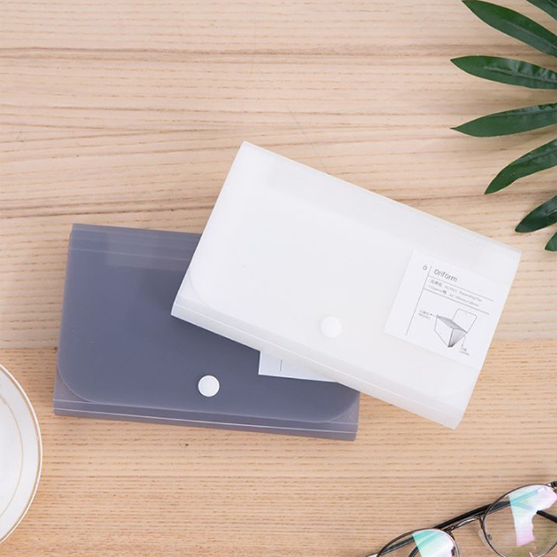 Mini geantă portabilă pentru organe A6 Dosar cu design simplu cu snap, Rechizite de birou pentru studenți, Bill Bill, Geantă pentru carte de depozitare multifuncțională