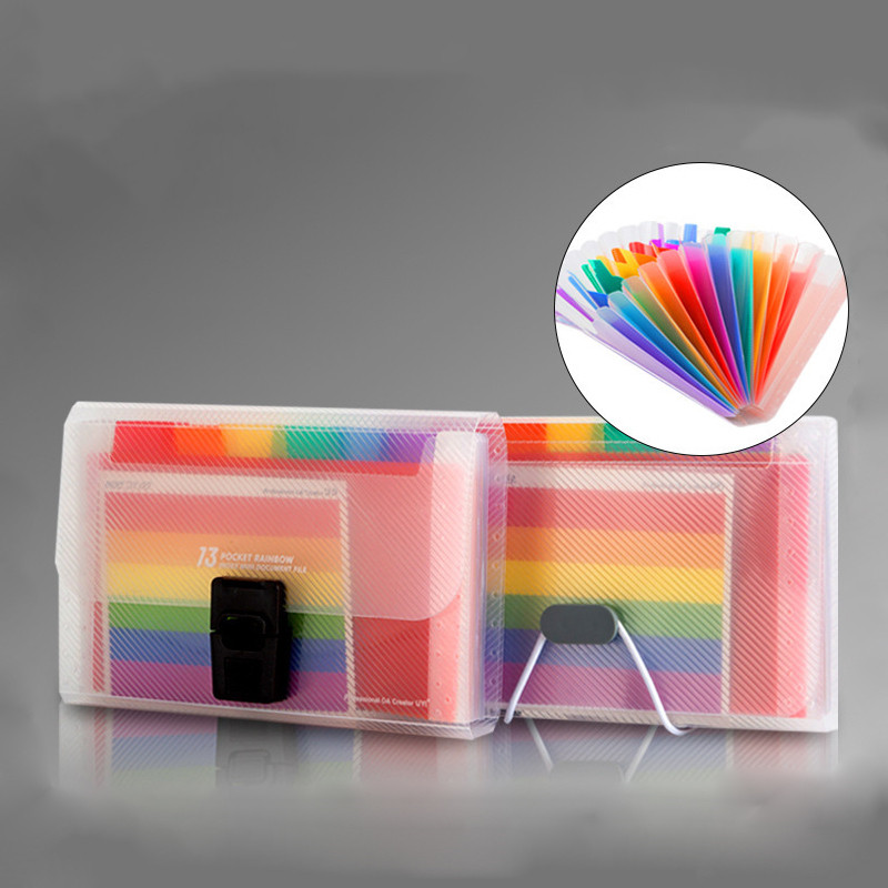 13 Grid A6 Mini Plastic Portable File Folder Επέκταση Πορτοφολιού Λογαριασμός Αποδείξεων Ταξινόμηση Προϊόντα Αρχειοθέτησης Τσάντας Αποθήκευσης Γραφείου
