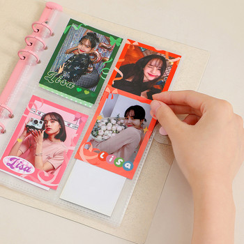 EZONE A5 Binder Folder Transparent Storage Album Polaroid 3 Inch Photo Organizer Collect Book Idol Card Book Блестящи канцеларски материали