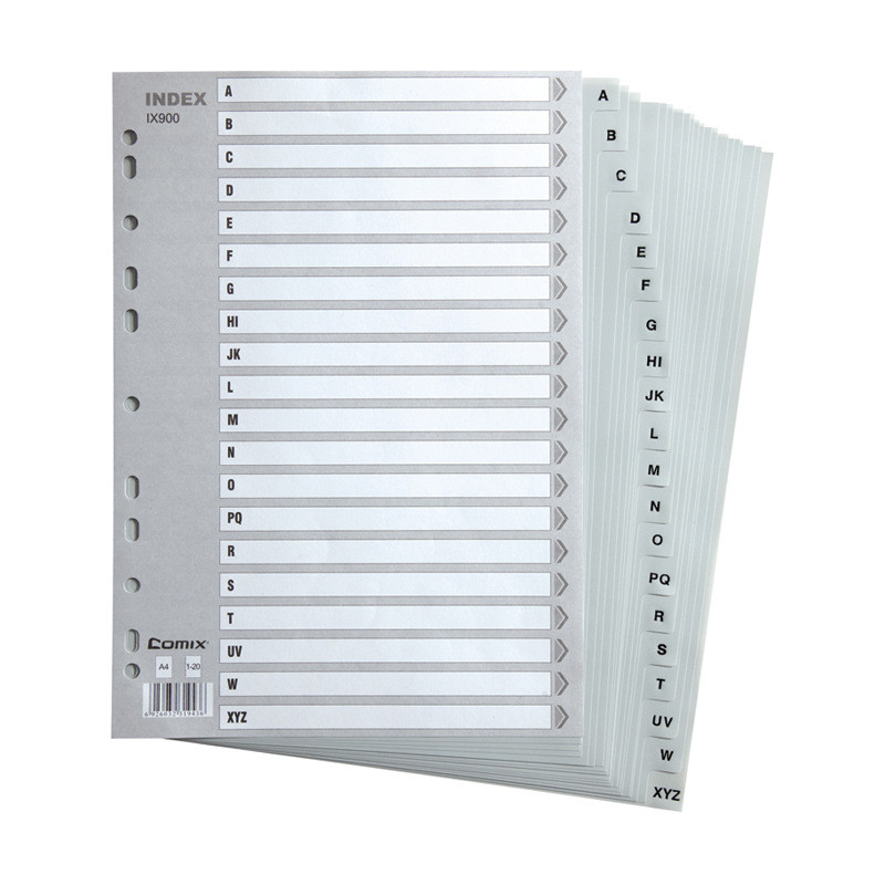 Qixin Ix900 Lako klasificirati Upravljanje dokumentima Letter Index Papir A4 21 stranica AZ 11 rupa Pp