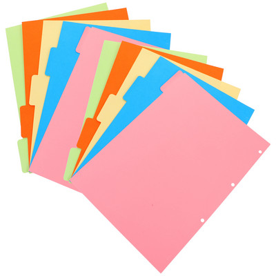 Razdjelnik Stranica Bilježnice Kartice Markeri Kartonsko vezivo Razdjelnici Odvojivi prijenosni materijal Kazalo Loose-leaf