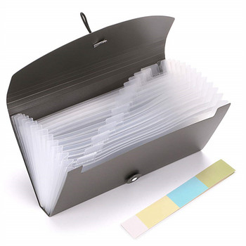 Hand-held Expanding File Folder 13 Pockets Organizer αποδείξεων γραφείου Φάκελος ακορντεόν Φάκελος εγγράφων Κάρτες εισιτήρια Αποθήκευση αρχείων