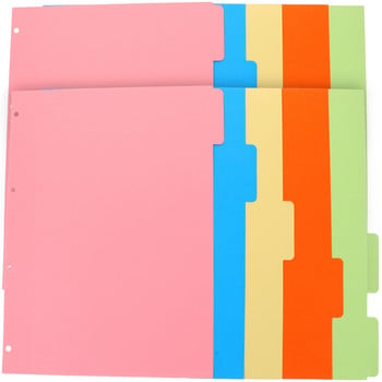 Σελίδα 2 σετ διαχωρισμού A4 Binder Index Dividers Notebook Binder Supplies Paper Jam Aesthetic Dividers Έγχρωμο βιβλιοδέτη