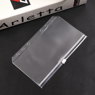 5kom/Set A5 A6 Prozirni držač kartica za pohranu Pribor PVC Za prstenove za uvezivanje Bilježnica 6 rupa Loose Leaf Filing Storgae torbe