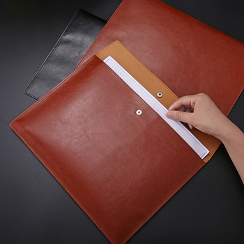 EZONE 32.5*24.5CM A4 Бизнес кожена папка Чанта за документи Обикновен файл с данни Разписка Чанта за съхранение Офис консумативи Канцеларски материали Подарък