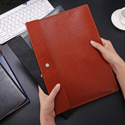 EZONE 32,5*24,5CM Α4 Business Leather Folder Τσάντα εγγράφων Απλό αρχείο δεδομένων Τσάντα αποθήκευσης απόδειξης Είδη γραφείου Χαρτικά Δώρο