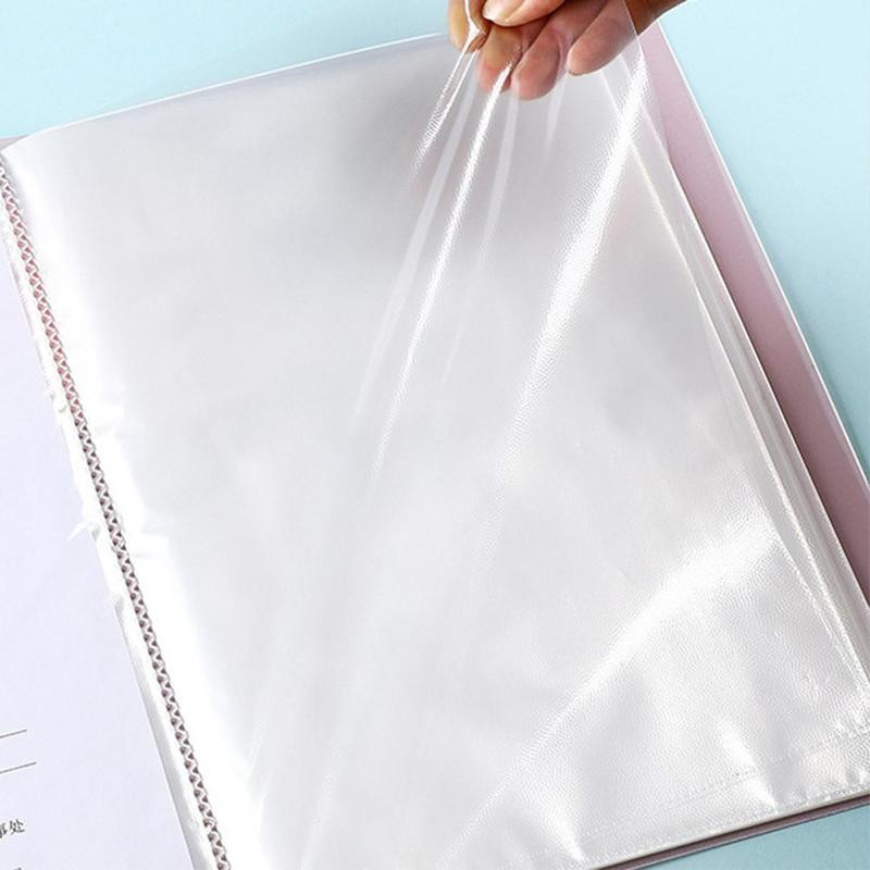 40/60 oldal A4-es fájl Papír mappa Dokumentumtároló könyv Átlátszó borító Gyémánt Képalbum Fényképek Gyűjtése Tárolószervező