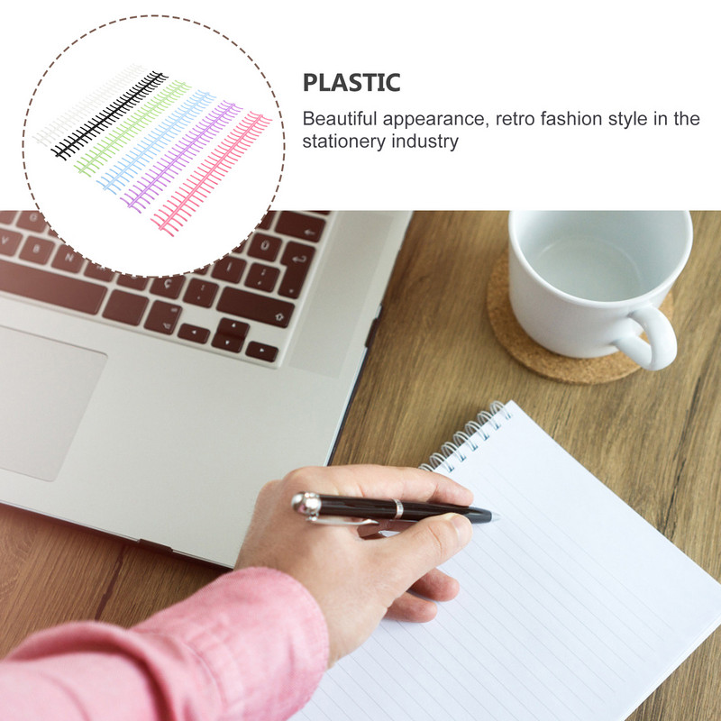 11 kom. Plastične zavojnice šarki za prijenosna računala, spiralne zavojnice, mini veziva, ljepljiva turpija