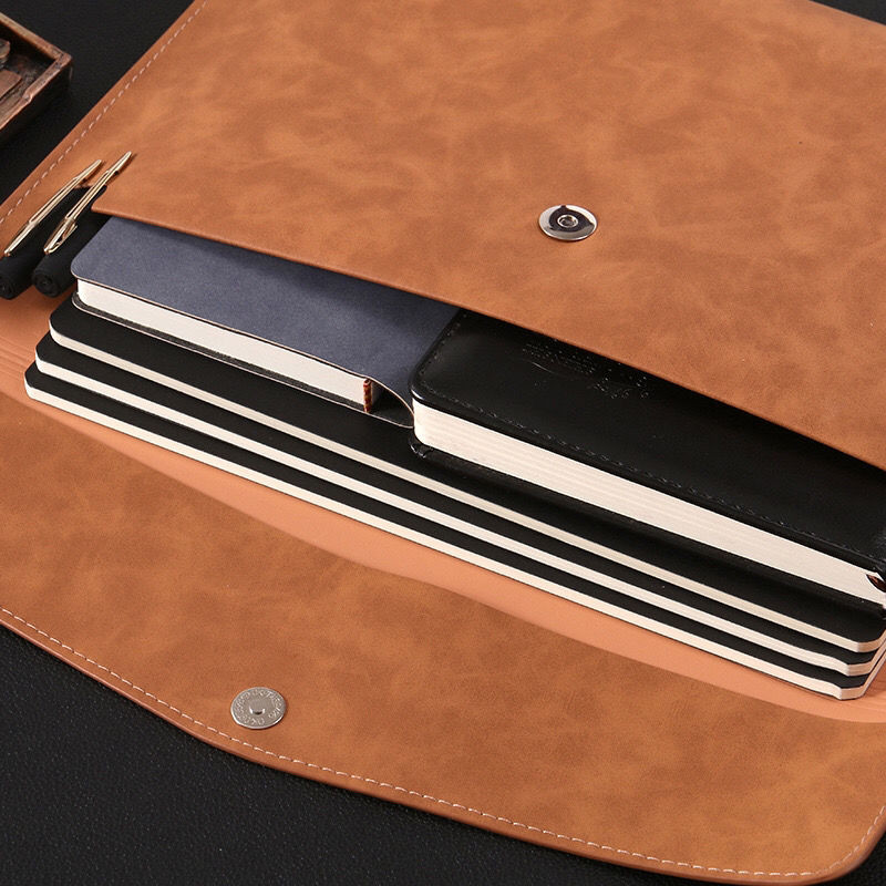 Retro spalvos A4 dokumentų failų aplankas, minkštas vandeniui atsparus PU odinis vokų aplankas, plečiantis failų tvarkyklės aplankas