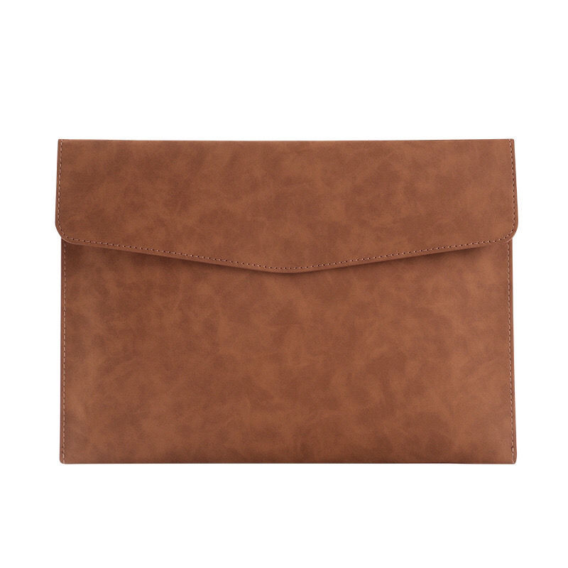 Retro spalvos A4 dokumentų failų aplankas, minkštas vandeniui atsparus PU odinis vokų aplankas, plečiantis failų tvarkyklės aplankas