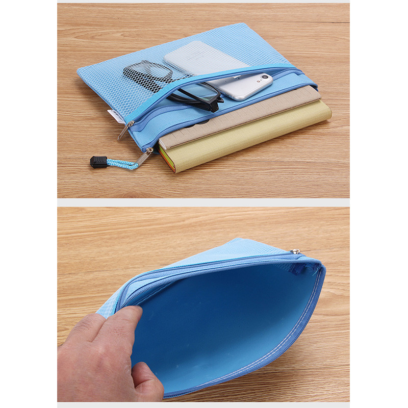 A5 poliesterska torbica s patentnim zatvaračem, platnena mrežasta mala torbica za račune za stacionarnu uredsku upotrebu