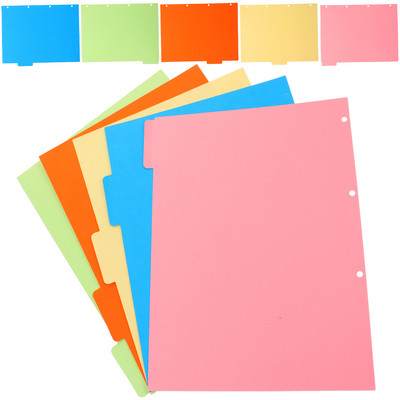 Separator Page Aesthetic Dividers Paper Binder Tabs Notepad Markers Detachable Notebook Supplies Colored