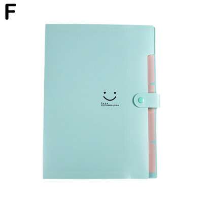 A4 5 slojeva Kawaii torba za dokumente Vodootporna proširiva mapa datoteka Torba za dokumente Školski uredski papir Držač za pohranu pisaćih materijala