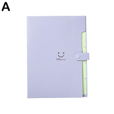 A4 5 slojeva Kawaii torba za dokumente Vodootporna proširiva mapa datoteka Torba za dokumente Školski uredski papir Držač za pohranu pisaćih materijala