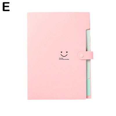 A4 5 slojeva Kawaii torba za dokumente Vodootporna proširiva mapa datoteka Torba za dokumente Školski uredski papir Držač za pohranu pisaćih materijala