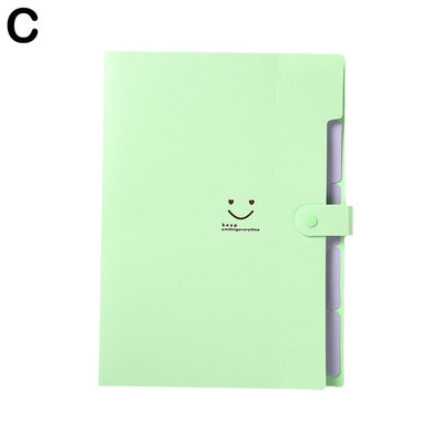 A4 5 slojeva Kawaii torba za dokumente Vodootporna proširiva mapa datoteka Torba za dokumente Školski uredski papir Držač za pohranu pisaćih materijala