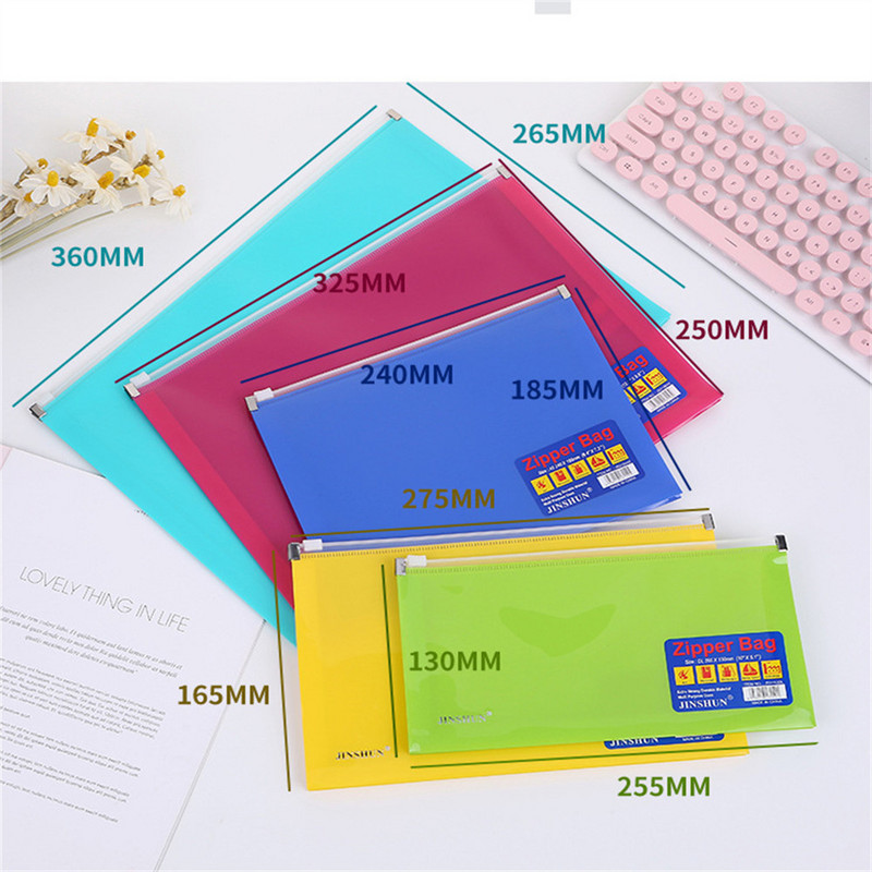 Vodootporna mapa za dokumente A4 Organizator Plastična torbica s patentnim zatvaračem Ured Školske omotnice Organizator za arhiviranje Poli torba za portfelje