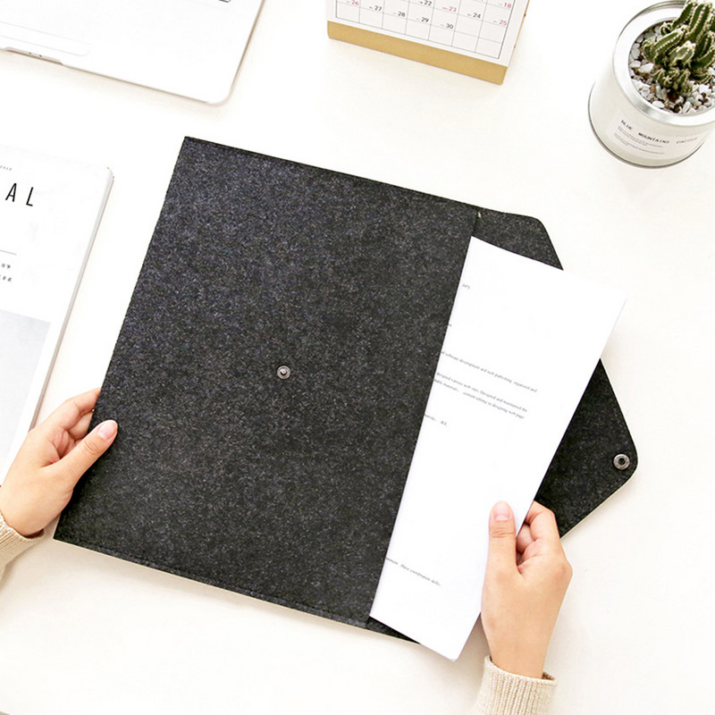 Jednostavna čvrsta A4 torba za dokumente velikog kapaciteta Poslovna aktovka Mape datoteka Kemijski filc Proizvodi za turpijanje Darovi za studente