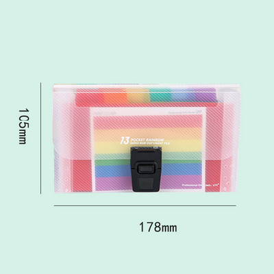 13 Grid A6 Mini plastična prijenosna mapa datoteka Proširenje Novčanik Račun Sortiranje Organizator Uredska vrećica za pohranu Proizvodi za arhiviranje