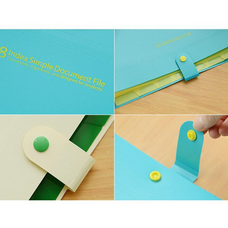 Proširivi dokumenti, organizator mape s datotekama, mape s 8 džepova, veličina A4, zatvaranje s pritiskom na gumb r20