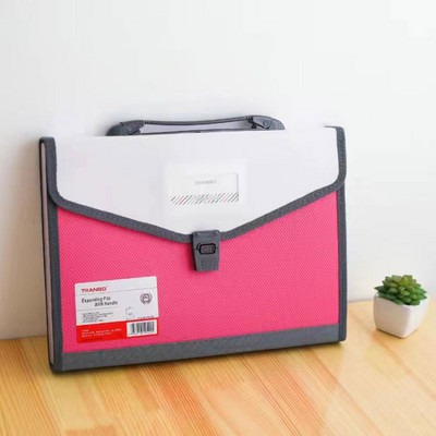 Μεγάλη χωρητικότητα 13 τσέπες Α4 επεκτεινόμενο αρχείο πορτοφολιού Φάκελος χαρτί αποθήκευσης εγγράφων Θήκη τσάντας οργάνων Σχολική θήκη οργάνωσης