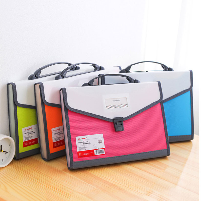 Μεγάλη χωρητικότητα 13 τσέπες Α4 επεκτεινόμενο αρχείο πορτοφολιού Φάκελος χαρτί αποθήκευσης εγγράφων Θήκη τσάντας οργάνων Σχολική θήκη οργάνωσης