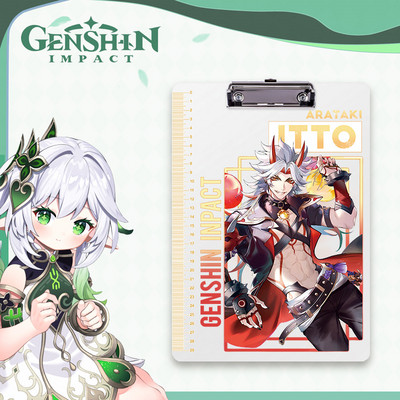 Originalus 2 serijos fanera Genshin Grass God Night Palace God Li Ling Hua Pp lentos klipas studento rašymo bloknotas aplankas