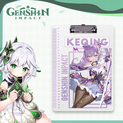 Originalus 2 serijos fanera Genshin Grass God Night Palace God Li Ling Hua Pp lentos klipas studento rašymo bloknotas aplankas