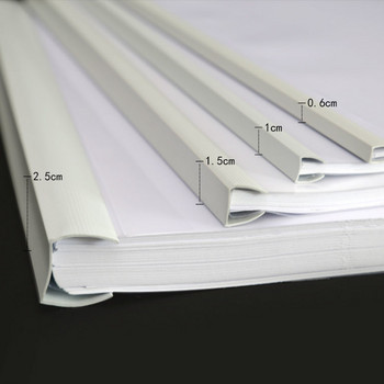 10 части Прозрачни корици за отчети с плъзгаща се лента A4 Хартия Прозрачен органайзер за документи Подвързващи слайдове Папки за ученически пособия