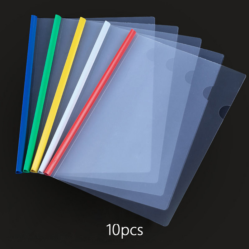 10 τεμάχια καθαρά καλύμματα αναφορών με συρόμενη ράβδο Χαρτί Α4 Διαφανής οργάνωση εγγράφων Δέσματα διαφανειών Φάκελοι για σχολικά είδη