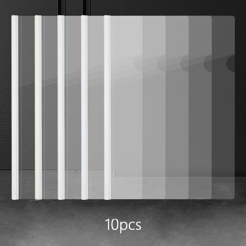 10 τεμάχια καθαρά καλύμματα αναφορών με συρόμενη ράβδο Χαρτί Α4 Διαφανής οργάνωση εγγράφων Δέσματα διαφανειών Φάκελοι για σχολικά είδη