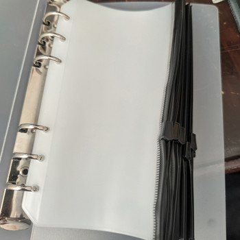 4 τμχ Α6 τσέπες βιβλιοδεσίας 6 οπών Αδιάβροχοι φάκελοι από PVC Cash Budget Θήκες με φερμουάρ για βιβλιοδεσίες ταξιδιού Notebook Planner