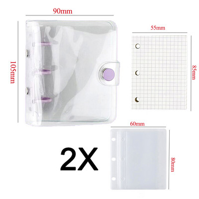 A5 A6 A7 12 KOM Džepovi za registratore, mape s patentnim zatvaračem za registrator sa 6 prstenova za bilježnicu, vodootpornu PVC torbicu s listovima, torbe za arhiviranje dokumenata