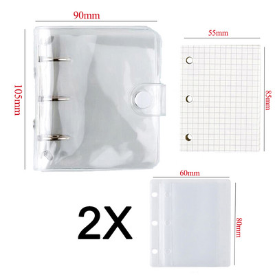 A5 A6 A7 12 KOM Džepovi za registratore, mape s patentnim zatvaračem za registrator sa 6 prstenova za bilježnicu, vodootpornu PVC torbicu s listovima, torbe za arhiviranje dokumenata