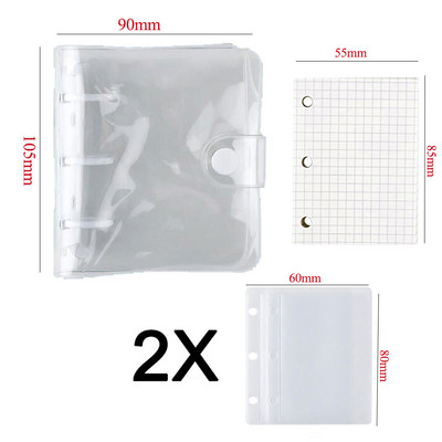 A5 A6 A7 12 KOM Džepovi za registratore, mape s patentnim zatvaračem za registrator sa 6 prstenova za bilježnicu, vodootpornu PVC torbicu s listovima, torbe za arhiviranje dokumenata