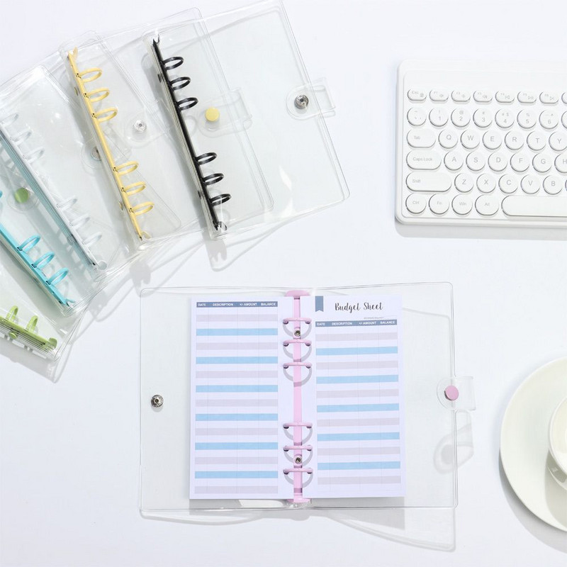 PVC pohrana školskog pribora, pohrana datoteka, pohrana stola, A5A6, prozirne mape, džepovi za vezivanje, povez za bilježnicu