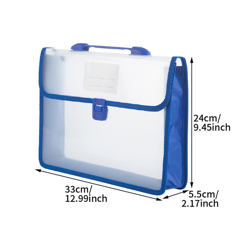 A4 studentska torba za pohranu, uredska škola s ručkom, kopčom, mapa za zatvaranje, PP kućna vodootporna naljepnica, prijenosna, zadebljana