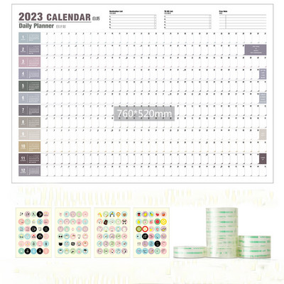 2023. aasta kalender Lihtne päevakava planeerija ülesannete loend Rippuv iga-nädalane iganädalane plaanija päevakava Korraldaja kontor