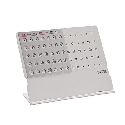 Kūrybingas mini itin plonas metalinis stalinis kalendorius Super Perpetual Unikalus 100 metų anglų kalbos kalendorius