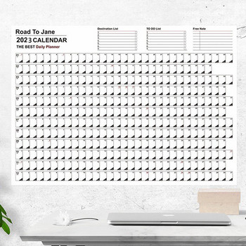 Календар Стена 2023 Нов Годишен Дневен График Планер Лист Хартия 365 Дневен План Годишно Висящо Планиране Седмичен дневен ред Подложка Месец 12