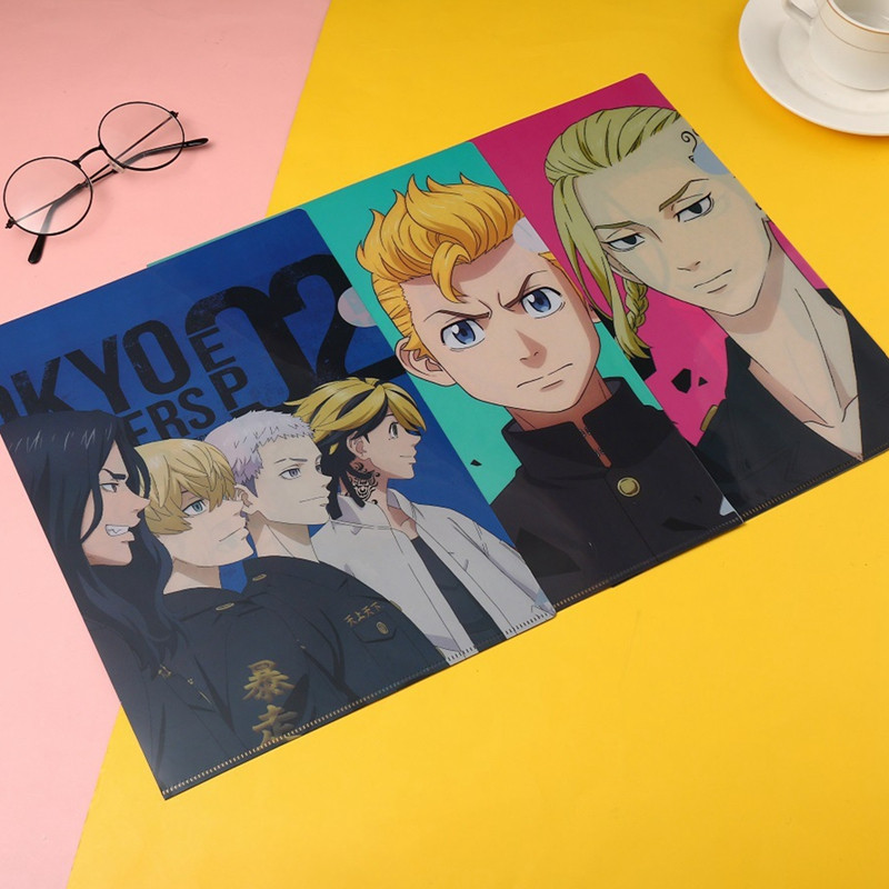 Anime Tokyo Revengers Datoteka Torba za dokumente Torbica Držač mape Organizator Školski uredski pribor Proširivanje datoteka Pohranjivanje dokumenata