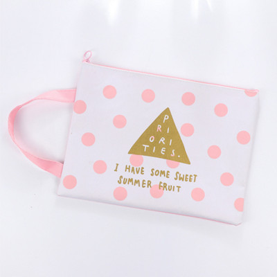 A4 Ružičasta platnena mapa datoteka Dokumenti Računi Organizatori Kawaii torbica za pohranu pisaćih materijala Dječji darovi Školski uredski pribor