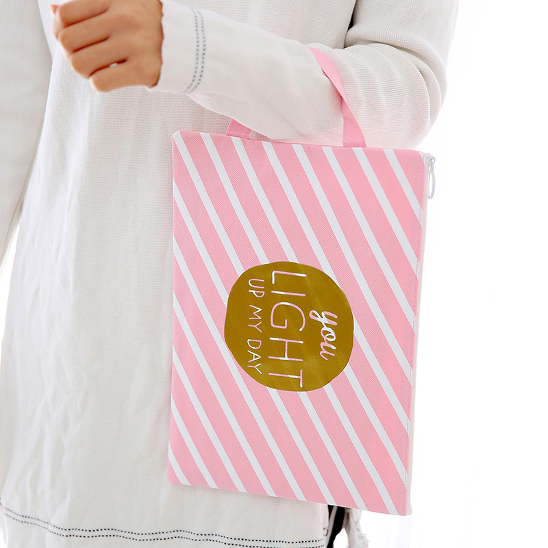 A4 Ružičasta platnena mapa datoteka Dokumenti Računi Organizatori Kawaii torbica za pohranu pisaćih materijala Dječji darovi Školski uredski pribor