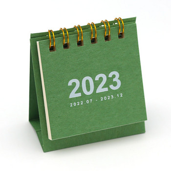 2023 Απλό μονόχρωμο Mini Desktop Χαρτί Απλό Ημερολόγιο Διπλό ημερήσιο χρονοδιάγραμμα Σχεδιασμός τραπεζιού Ετήσια ημερήσια διάταξη Γραφείο οργάνωσης