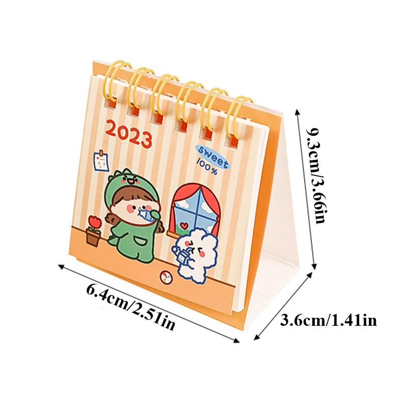 2023 Mini Lovely Rabbit Stolni kalendar Kreativni crtani mjesečni kalendar Memo Minute Kalendar Uredski materijal Veleprodaja