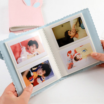 Pink Kawaii Rabbit 3 Inch Film 64 Photo Album Book For Fujifilm Instax Mini LiPlay 11 9 8 7s 70 25 90 Instant Camera Card Holder