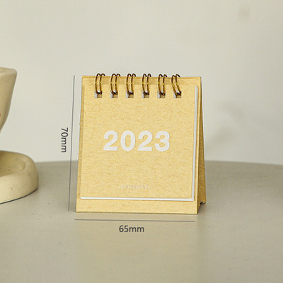 2023 Jednostavan jednobojni mini stolni papir Jednostavan kalendar Dvostruki dnevni planer Stolni planer Godišnji raspored Organizator za stol
